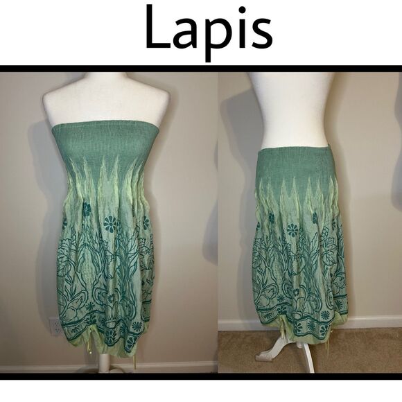 Lapis Anthropologie Convertible Dress Or Skirt One Size Green #1384 - Picture 1 of 10